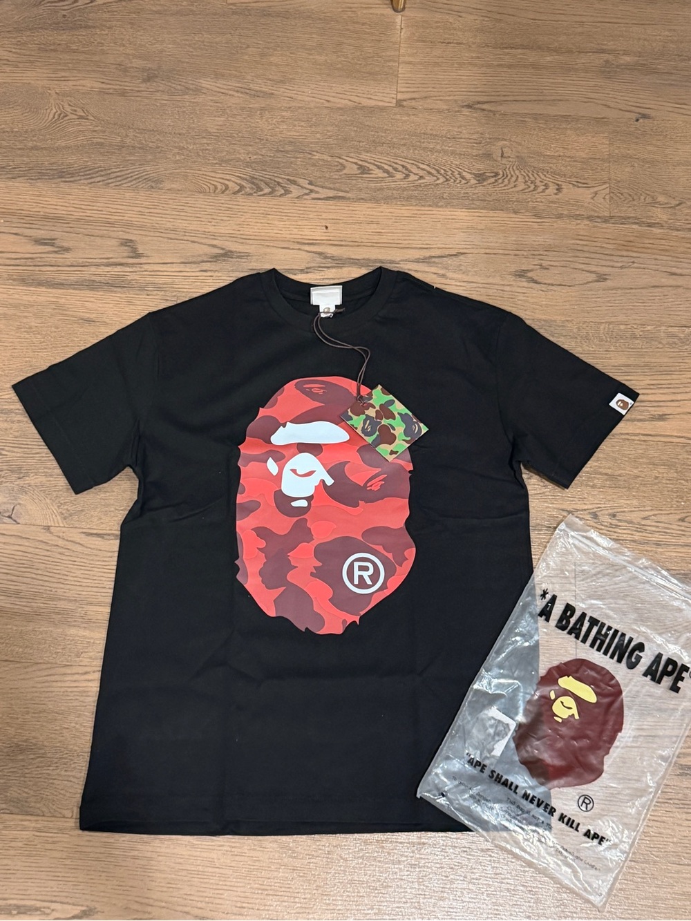 bape t shirt red camo